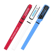 200 шт./партия гелевая ручка 0,5 мм гелевые чернила пластмассовая защелкивающаяся рекламная шариковая ручка логотип на заказ