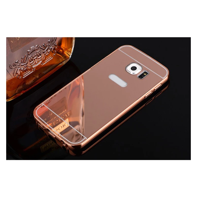 Роскошный зеркальный чехол для Samsung Galaxy J7 2016 2017 Prime A7 Алюминиевый металлический +