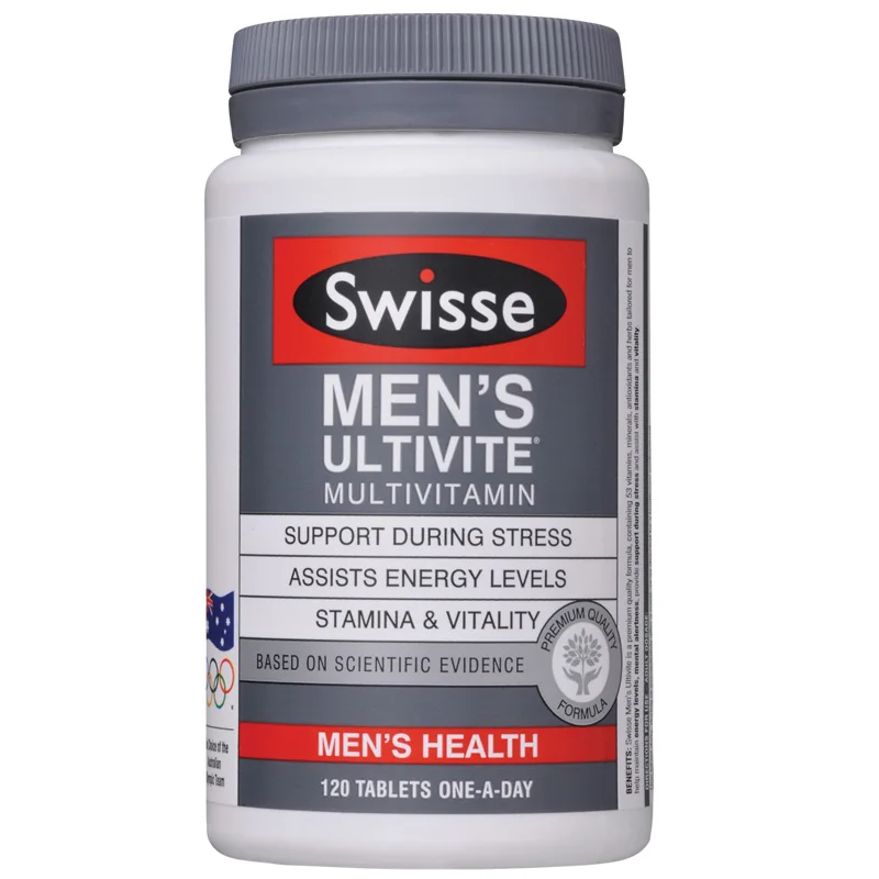 Австралийские Swisse мужские мультивитамины 120 таблетки поддерживают уровень энергии активности мужчин Тал Alertness Stamina Vitality во время стресса
