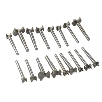 

17 PCS Carbon High Speed Steel Wood Working Hole Cutter Woodworking Forstner Drill Bits Sets Titanium Coated Wood Boring Hole