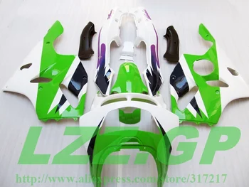 

LZZ.GP Green white fairing kit For KAWASAKI NINJA ZX6R 94-97 ZX-6R ZX 6R 94 95 96 97 #y6s ZX 6R 1994 1995 1996 1997 Fairing Kit