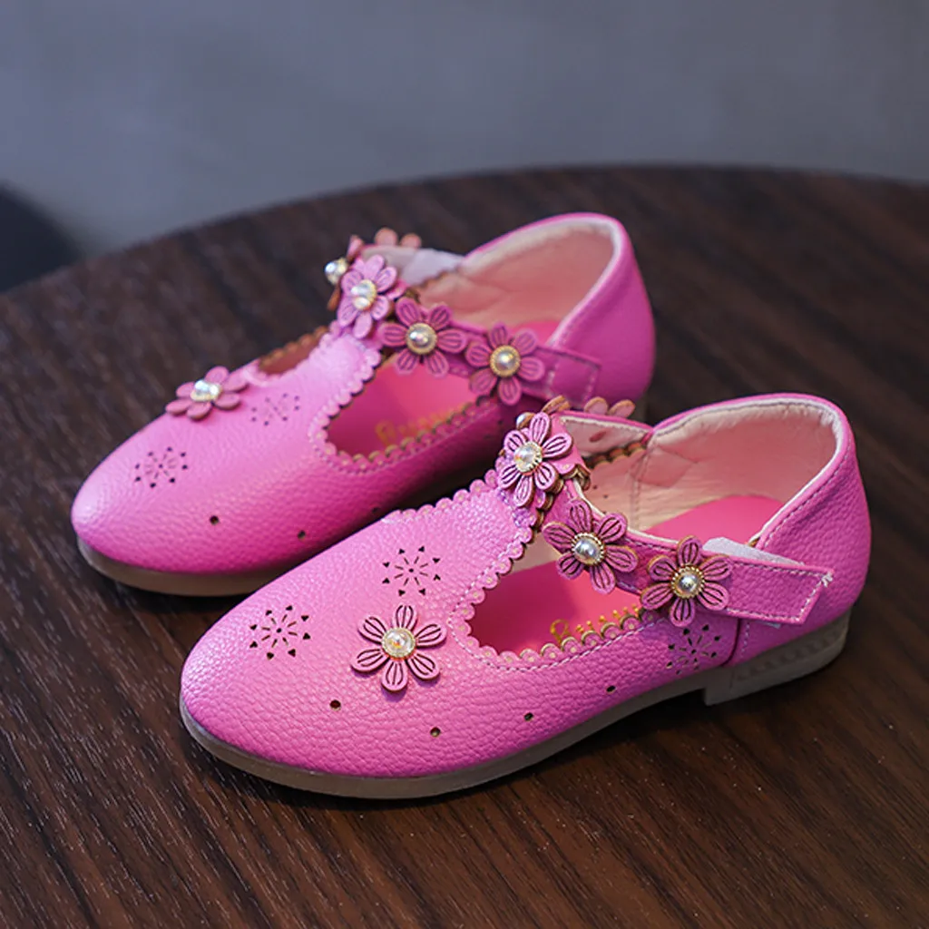 Брошь из горного хрусталя для девочек; тонкие туфли с цветочным узором; кожаные туфли принцессы; Zapatos De La Princesa Flor Del Rhinestone De La Muchacha