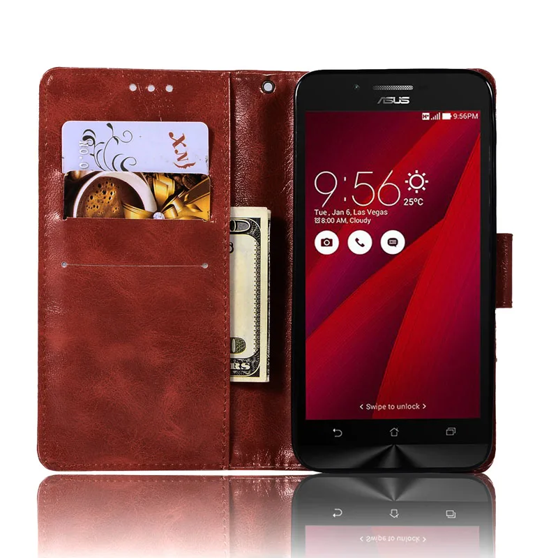 Ретро Z00VD флип-чехол для Asus Zenfone Go ZC500TG крышка заклепки из искусственной кожи бумажник чехол для телефона ASUS_Z00VD ZOOVD ZC500TG Coque Fundas