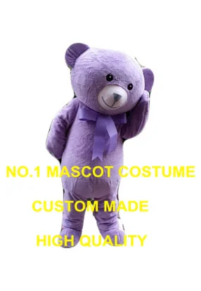 purple bear mascot costume cartoon character cosplay adult size carnival costume 3416