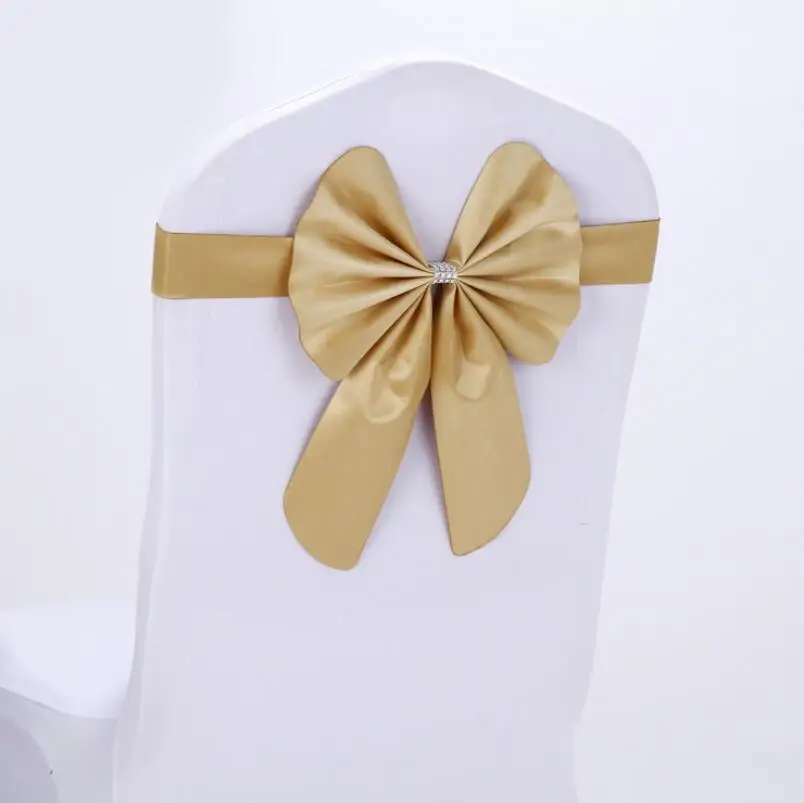 Многоразовые крепежная створка стула галстук-бабочка эластичные ленты для стульев морщин Прочные свадебные принадлежности LX4308