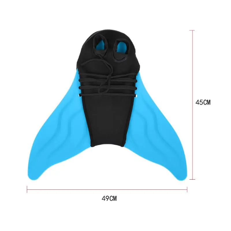 Children's Swimming Fins 1 Pc Training Flippers Color Siamese Diving Tail Swimming Equipment