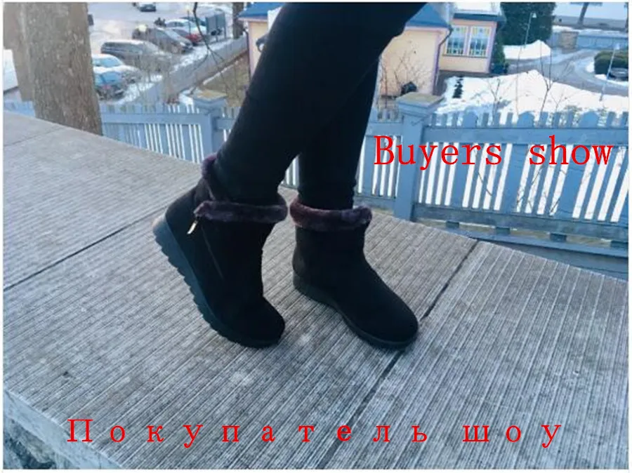 Женские зимние ботинки; теплые короткие плюшевые зимние ботильоны на меху; женская замшевая обувь на молнии размера плюс; Женская Удобная обувь; Прямая поставка