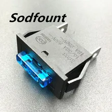 5 шт. 15/30A 250 В 16A KCD3 2pin средний автомобильный держатель предохранителя паяльная плата страховое сиденье