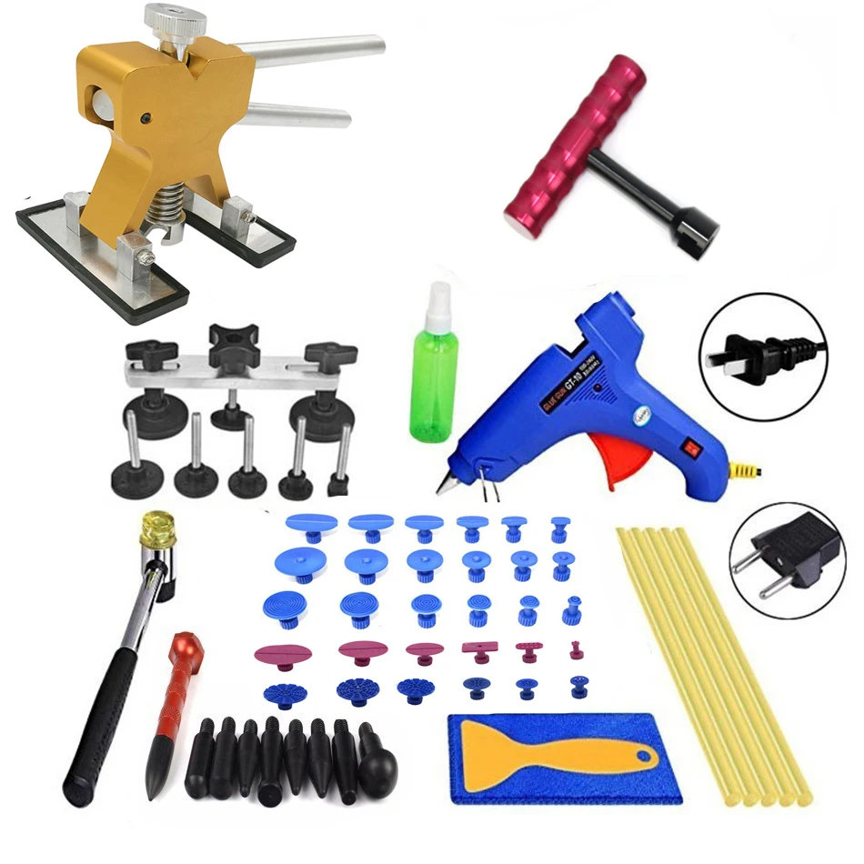 

Tools Vehicle Dent Repair Car Body Dents Car Dent Repair Tools Puller Suction Cups Glue Gun reverse hammer hand tool