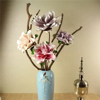 

new arrival big size pu real touch flower EVA peony mudan