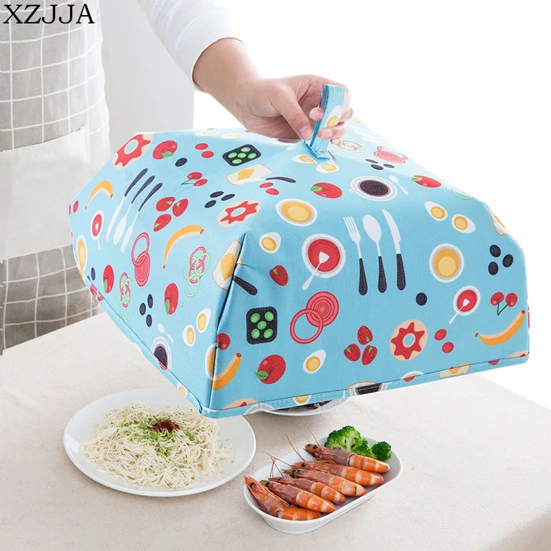 

XZJJA Creative Foldable Food Covers Aluminum Foil Keep Warm Cover Cartoon Patterns Cloth Vegetable Dust-proof Insulation