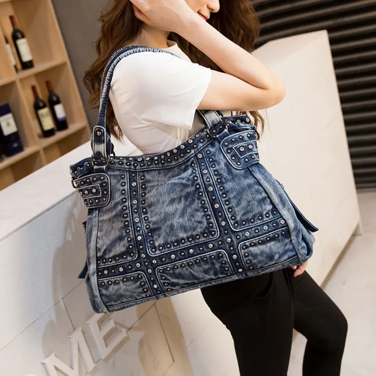 Vintage Design Fashion Denim Women Bag Jeans Shoulder Bags Girls Handbags Crossbody Bag Women ...
