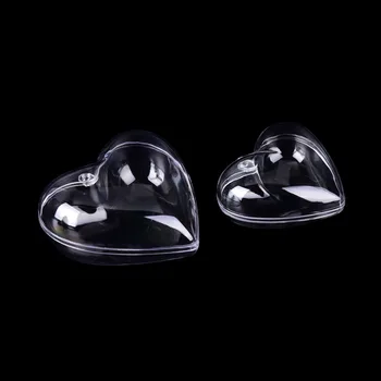 

2Pcs 65/80mm Heart Shape DIY Clear Plastic Bath Bomb Mould Acrylic Mold