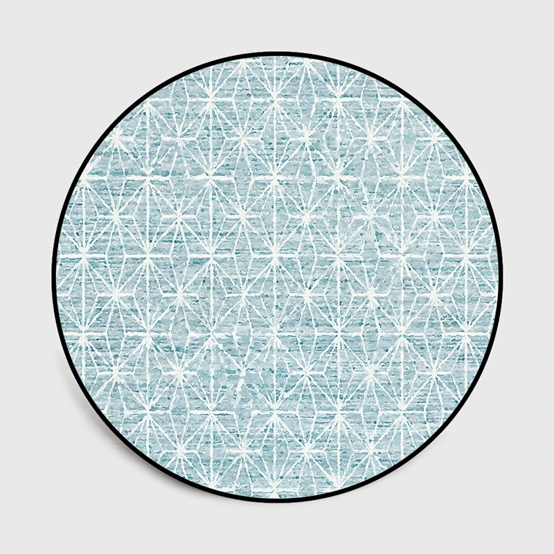 Геометрический ковер, круглый ковер, простой норвежский стиль, гостиная, журнальный столик, спальня, коврик для пола, детский коврик для ползания