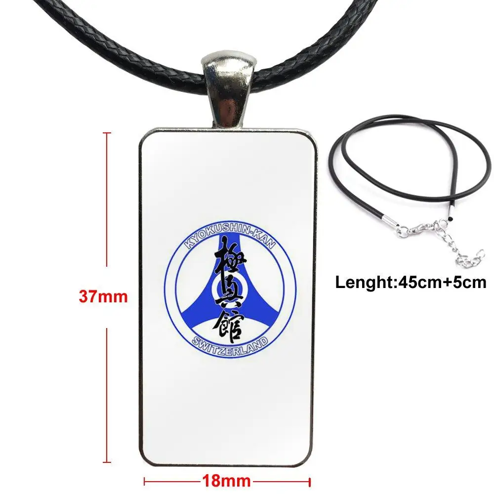 Простой Oyama Kyokushin каратэ ожерелье модная Длинная цепочка с прямоугольное ожерелье ювелирные изделия для детей