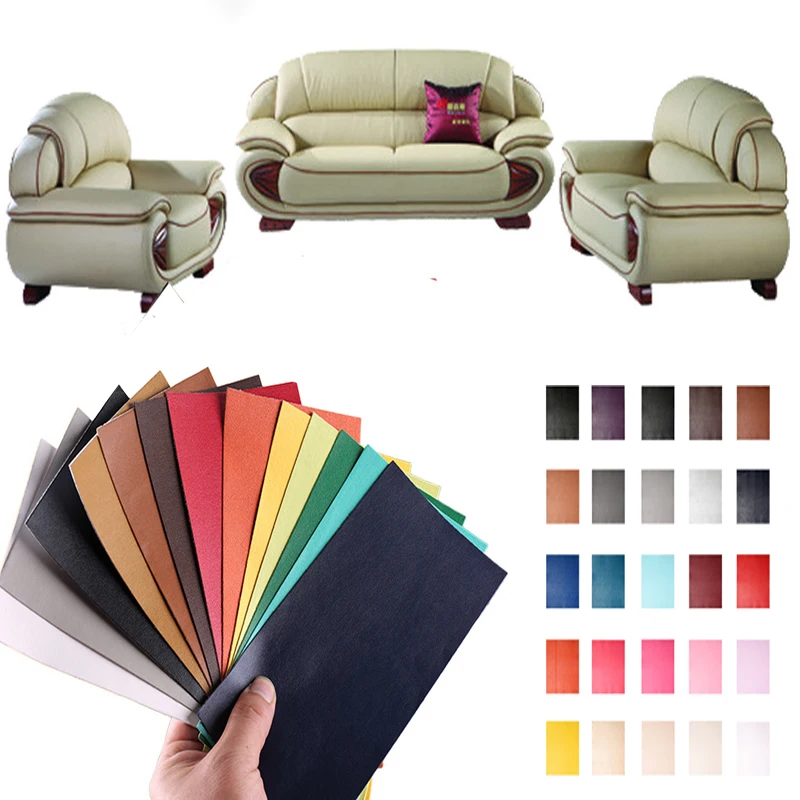 

Fashion Self Adhesive Stick-on No Ironing Sofa Repairing Leather PU Fabric Stickers Patches Scrapbook Fabric Badges 10*20CM