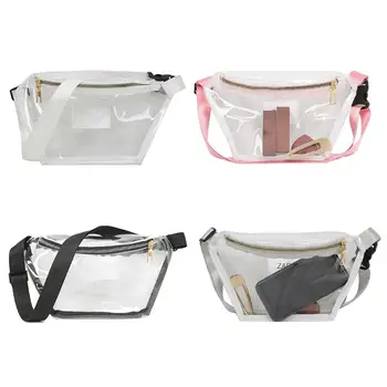 

Fashion New Women Transparent Waist Bag PVC Fanny Hip Packs Girls Phone Pouch Chest Purse 2019