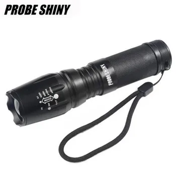 

High Quality X800 Zoomable XML T6 LED Tactical Police Flashlight+18650 Battery+Charger+Case