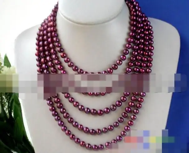 

3851 PURPLE ROUND FRESHWATER CULTURED PEARL NECKLACE