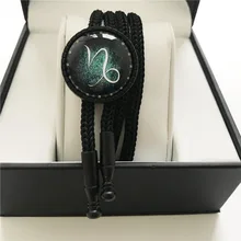 12 Созвездие звезда знак зодиака Боло галстук Козерога узор модные украшения галстук-бабочка одежда для шеи офисная одежда ожерелье