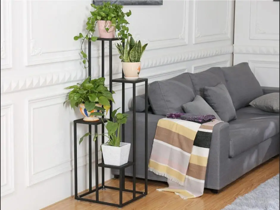 

The living room balcony floor type flower shelf