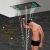2022 LED Ceiling Shower Head Embedded Mounted Massage Rainfall Waterfall Bubble Misty Bathroom Big Shower 700*380 mm Stainless ► Photo 1/6