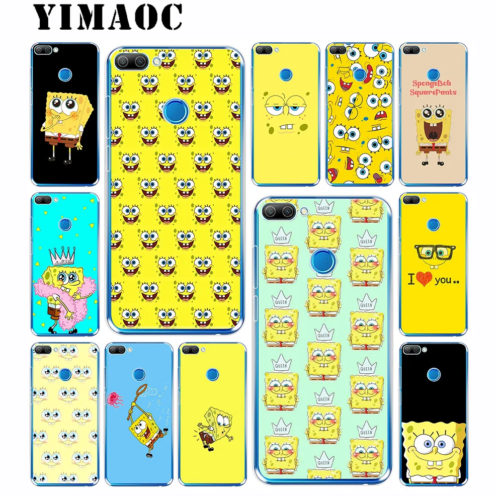 

YIMAOC Sponge Bob Soft Case for Huawei Honor 10 9 8X 8C 8 7C 7X 7A Pro 6A Lite Note 10 Nova 3i 3 2i Y6 Y7 Y9 Prime 2018