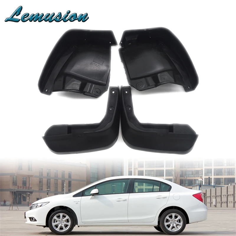 1Set/4Pcs Car Front Rear Mudguards Car styling For Honda Civic Sedan