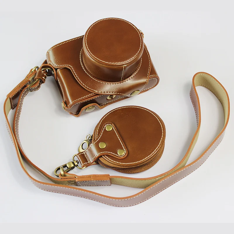 Portatile Di Cuoio Dell'Unità Di Elaborazione Sacchetto Della Cassa Della Macchina Fotografica Del Sacchetto Della Copertura Per Leica D-Lux7 D-Lux 7 