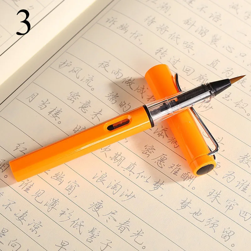 Фонтаны стиль Вода мягкая кисть Ручка многоразовые чернила Акварельная ручка для детей каллиграфия ручка Кисть для рисования Инструменты для рисования - Цвет: orange