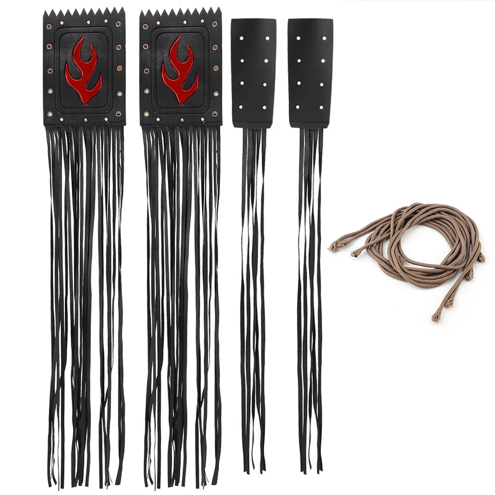1set Universal Motorcycle Synthetic Leather Handlebar Tassel Fringe