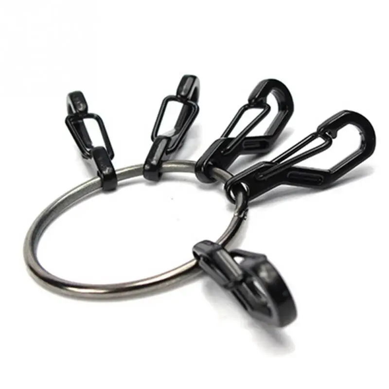 5pcs/lot Outdoor Travel EDC Keyring Set Quick Release Spring Hook