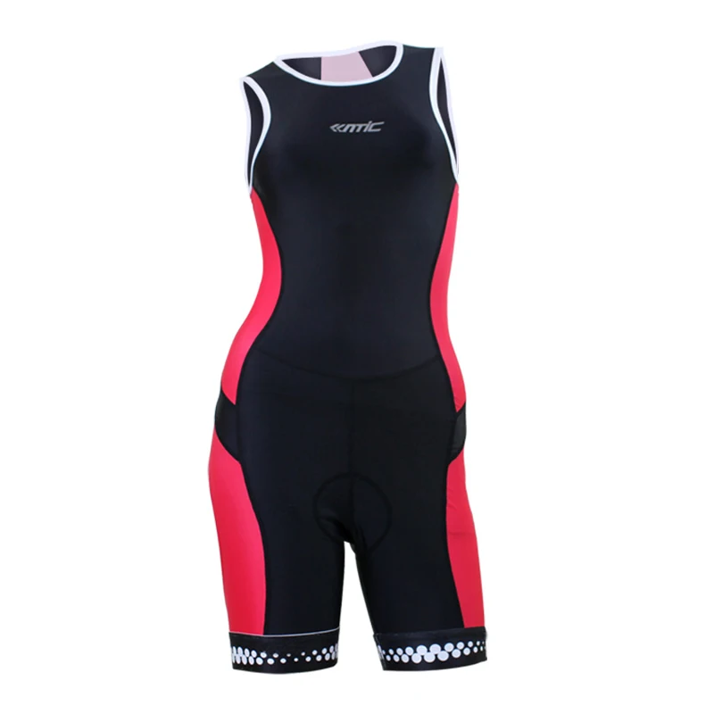 

Santic Black&Red Women's Bicycle Skinsuit Road Bike Summer Cycling Clothing Triathlon Compression Wear S-2XL
