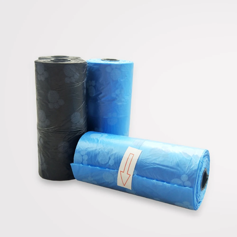 

Pet Dog Eco Fecal Waste Poop Bags With Printing Footprint Pattern Clean-Up Garbage Waste Bag Pet Supplies 15Pcs