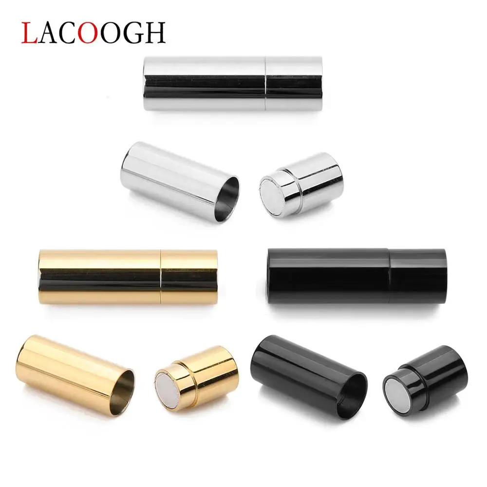 

2pcs/lot 6mm Stainless Steel Strong Magnetic Clasp Connector Fastern Necklace Leather Bracelet For DIY Jewelry Making Findings