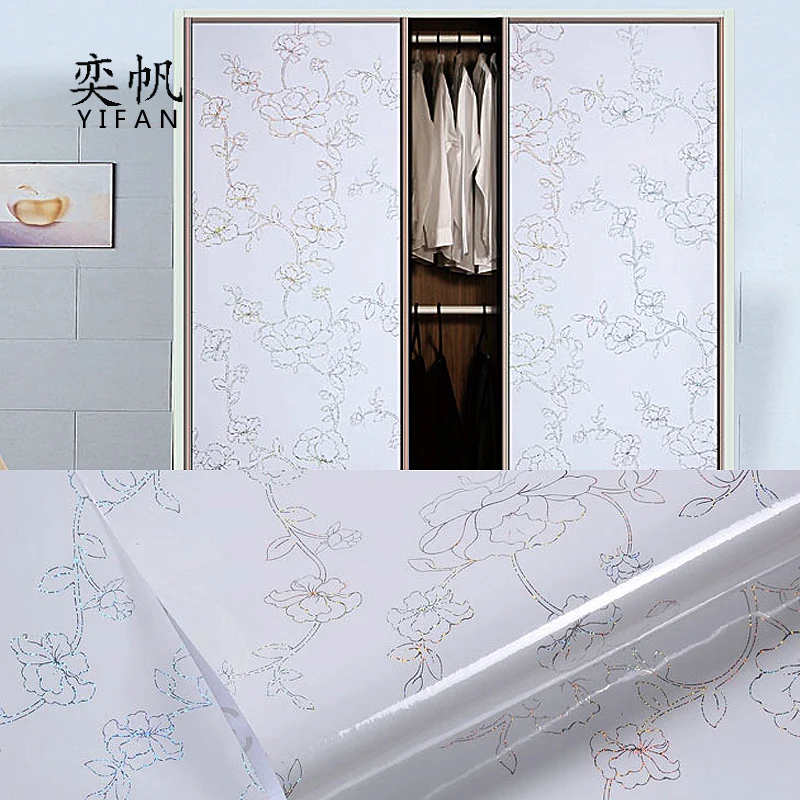 

0.6*1M PVC Self Adhesive Wallpaper Flower Waterproof Wall Paper For Bedroom Kitchen Wardrobe Cabinets Vinyl Sticker Papel Tapiz