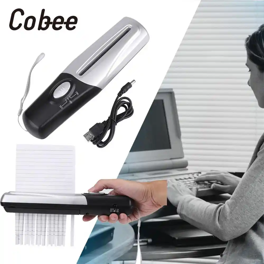 Креативный Ручной USB Powered бумажный триммер измельчители Papierversnipperaar для раздавливания офисных мини-документов Trituradora Papel - изображение