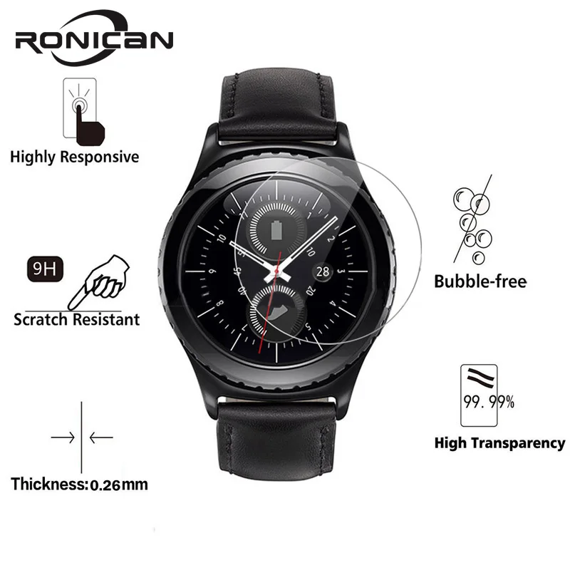 Закаленное стекло для Samsung Gear S3 защита экрана 9H классика 2 шт.|screen protector|glass glasstempered