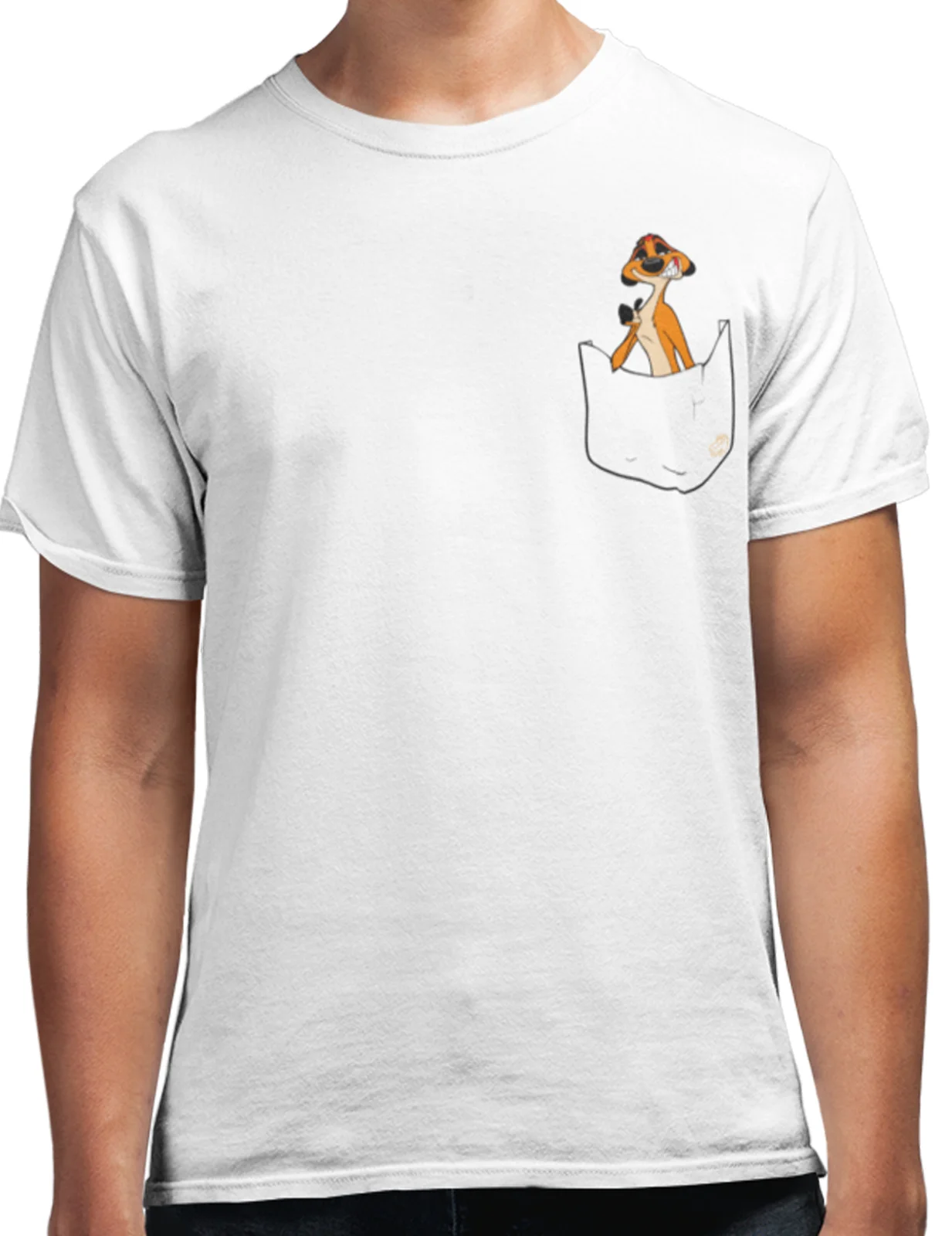 

Cute Pocket Timon Meerkat- The Lion King Movie character Inspired Fan T-Shirt Men Women Unisex Fashion tshirt Free Shipping