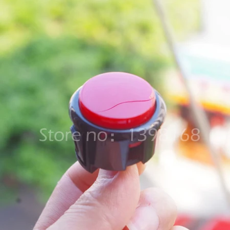 10 шт. смешанные цвета Кнопка копия sanwa Кнопка 30 мм Кнопка для DIY аркадная игра комплект DIY аркадный файтинг комплект - Цвет: red   black
