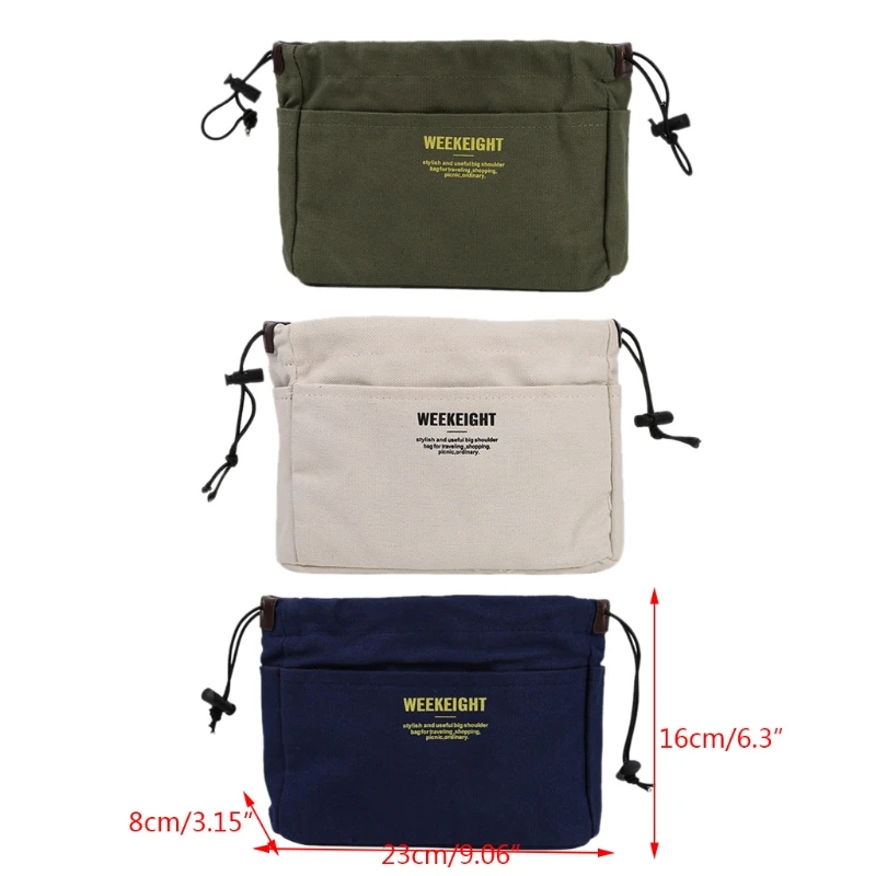 جديد 2018 النساء ماكياج حقيبة صغيرة برباط حقيبة تجميل من الخيش السفر أدوات الزينة حالة المنظم