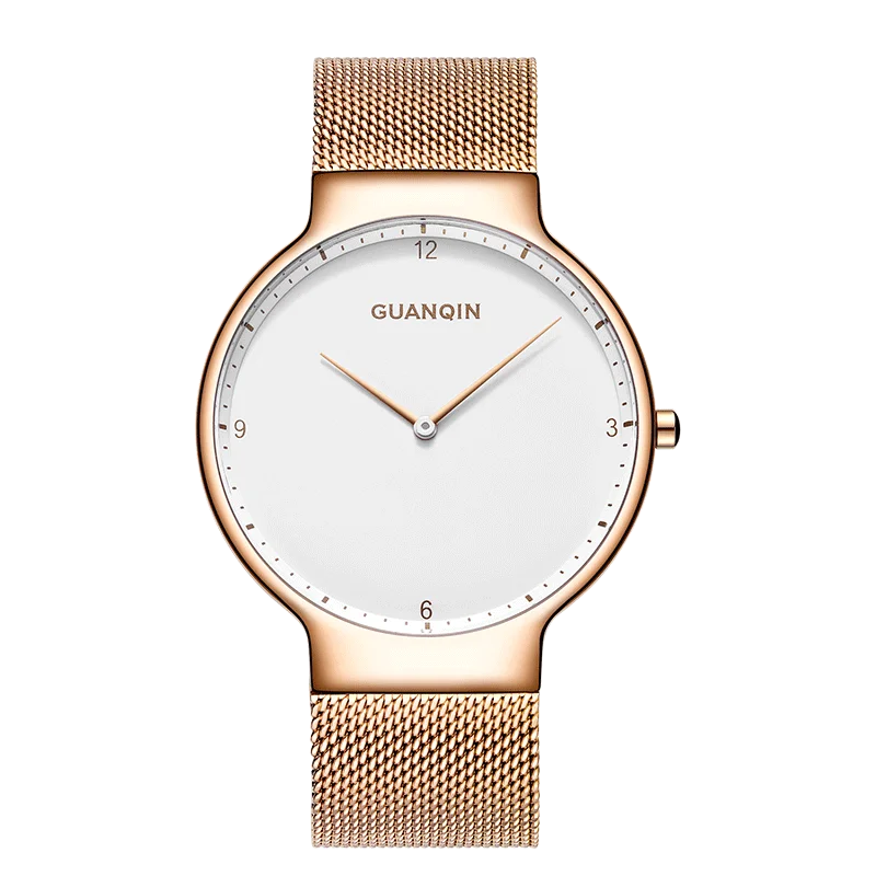 

GUANQIN GS19060 watches men luxury brand New Fashion Simple Casual Watch Stainless Steel Mesh Waterproof Quartz Watch