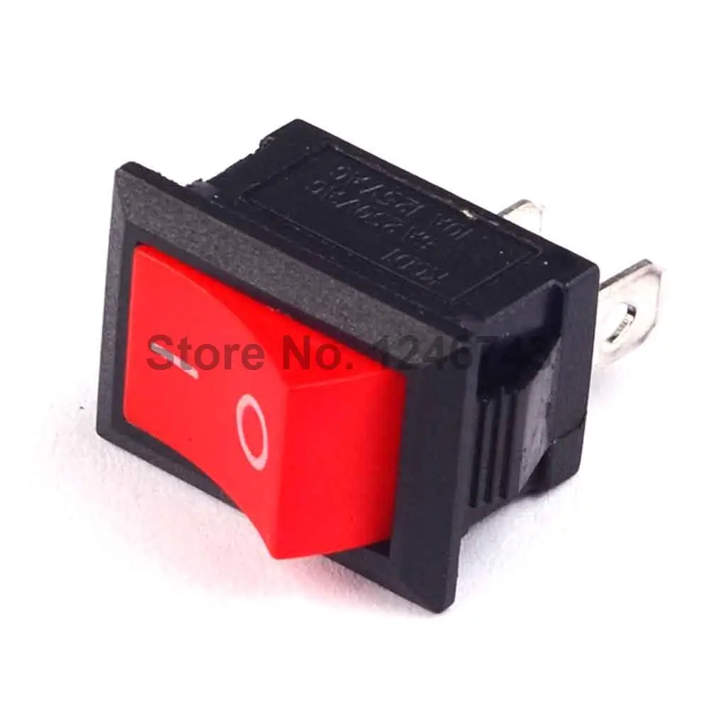 

10PCS RED 10*15mm SPST 2PIN ON/OFF Boat Rocker Switch 3A/250V Car Dash Dashboard Truck RV ATV Home