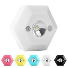 4,5 в 0,2 Вт Светодиодный светильник с датчиком высокой яркости светодиодный светильник с шестигранным датчиком движения датчик движения Ночной светильник