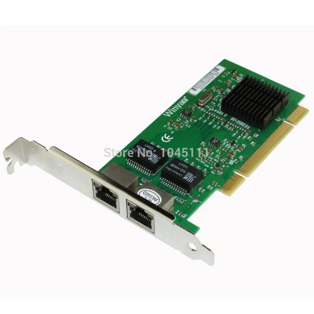 Настольный сетевой адаптер Winyao WY546T2 медный RJ45 гигабитный Ethernet PCI NIC Intel82546 чипсет Intel 82546EB / GB|network adapter|ethernet