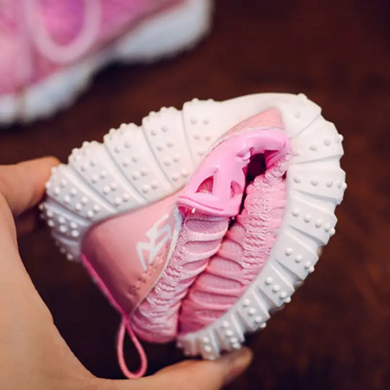Корейские весенние детские кроссовки для девочек, дышащие кроссовки для мальчиков, спортивная обувь для бега со шнуровкой, повседневная обувь для маленьких детей, TX230