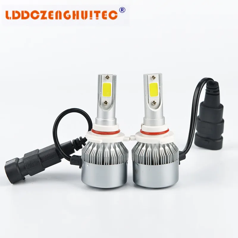 

LDDCZENGHUITEC H4 12V LED Car Headlights COB H4 H7 Auto Head Lamp Lights 80W 8000LM Head Bulbs H1 LED Car Lamps 6000K 24V C6
