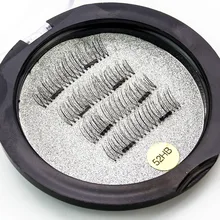 Лидер продаж 3D двойной магнитной ресницы магнит Накладные ресницы Полный Газа Магнитная реснички ресниц lasheshair многоразовые Поддельные ресницы