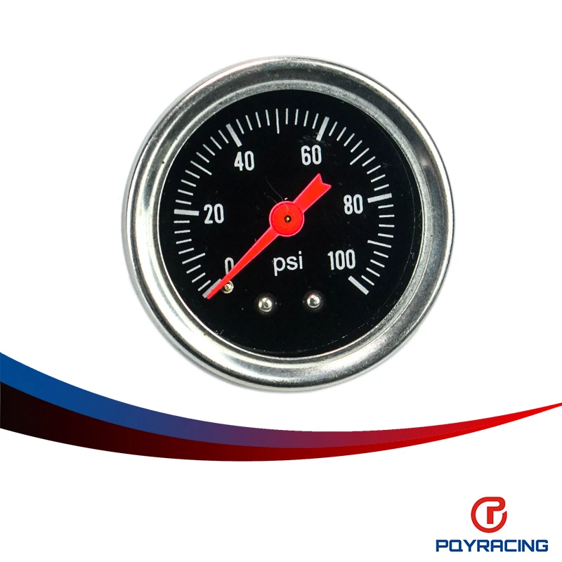 BLUE E 0-100 PSI RACING FUEL PRESSURE GAUGE /& 3//8/" INLINE HOSE END TEE ADAPTER