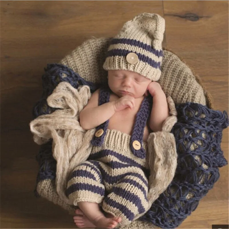 Brown//Tan Summer Knit Baby Pants Photography Props Newborn Baby Photo Props